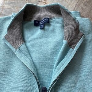 Peter Millar pullover sweater, light aqua, XL